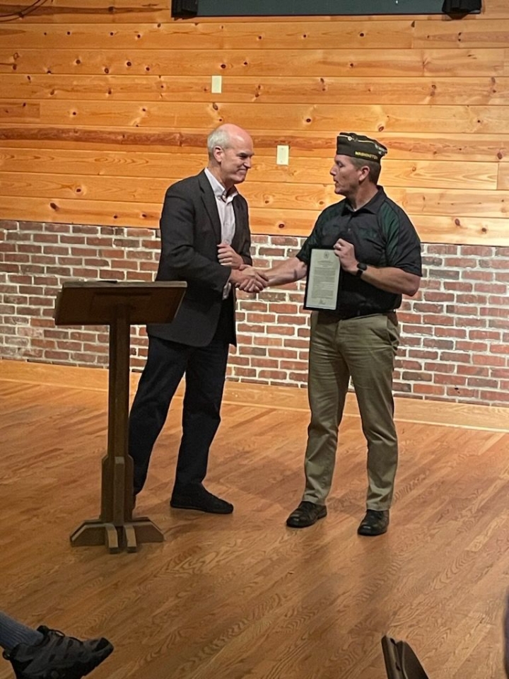On November 6th, 2023, Rep. Rick Larsen presented our post with a signed copy of the Presidential Proclamation honoring the 50th anniversary of the Vietnam War.