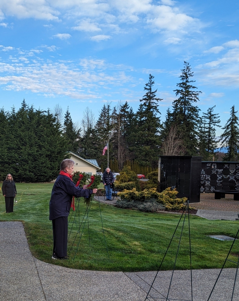 Members of Young-McCool VFW Post 12220 joined with American Legion Causland Post 13, Scout Troop 4081, Elks Lodge 1204, and citizens of Fidalgo Island to decorate the gravesites of veterans' interred at Fern Hill and Grandview Cemeteries on Fidalgo Island on December 16th, 2023.